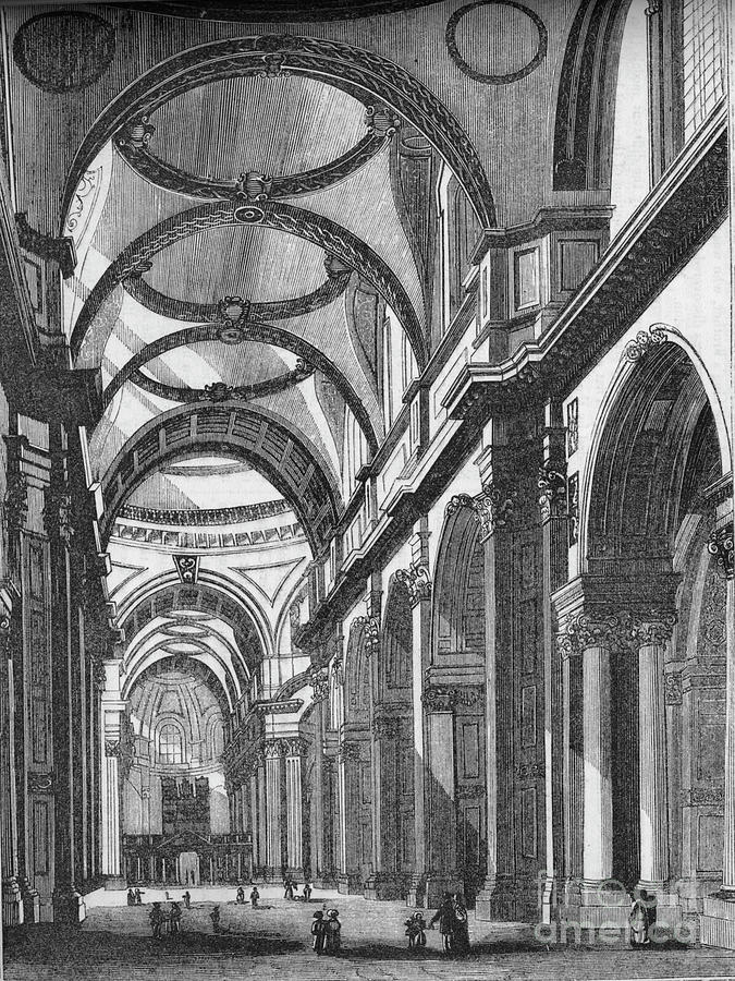 Interior Of St Pauls, Looking East Drawing by Print Collector