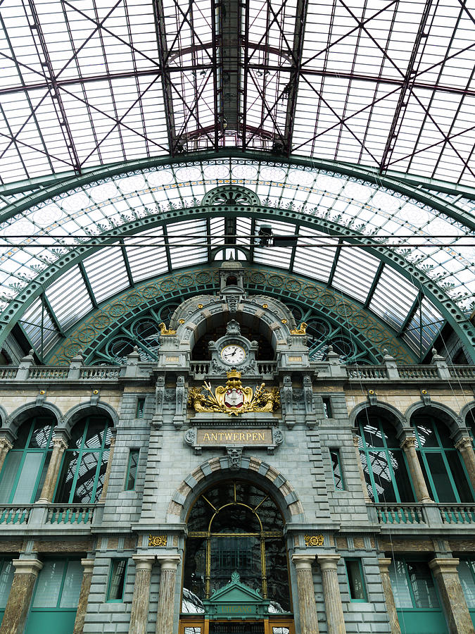 Interior Of The Antwerp Central Station Belgium Photograph By Cavan Images