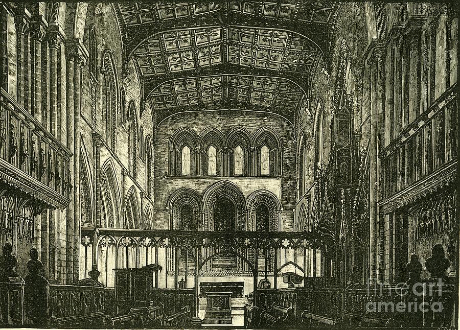 Romanesque Drawing - Interior Of The Choir by Print Collector