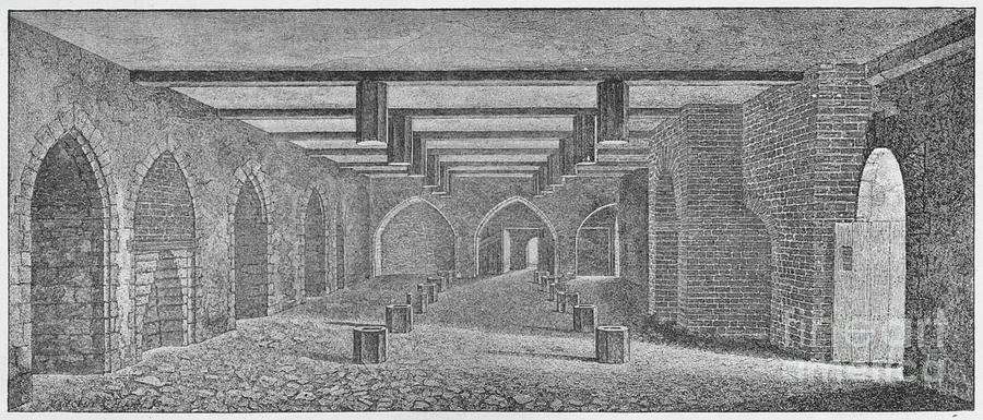 Interior Of The Crypt Called The Powder Drawing by Print Collector