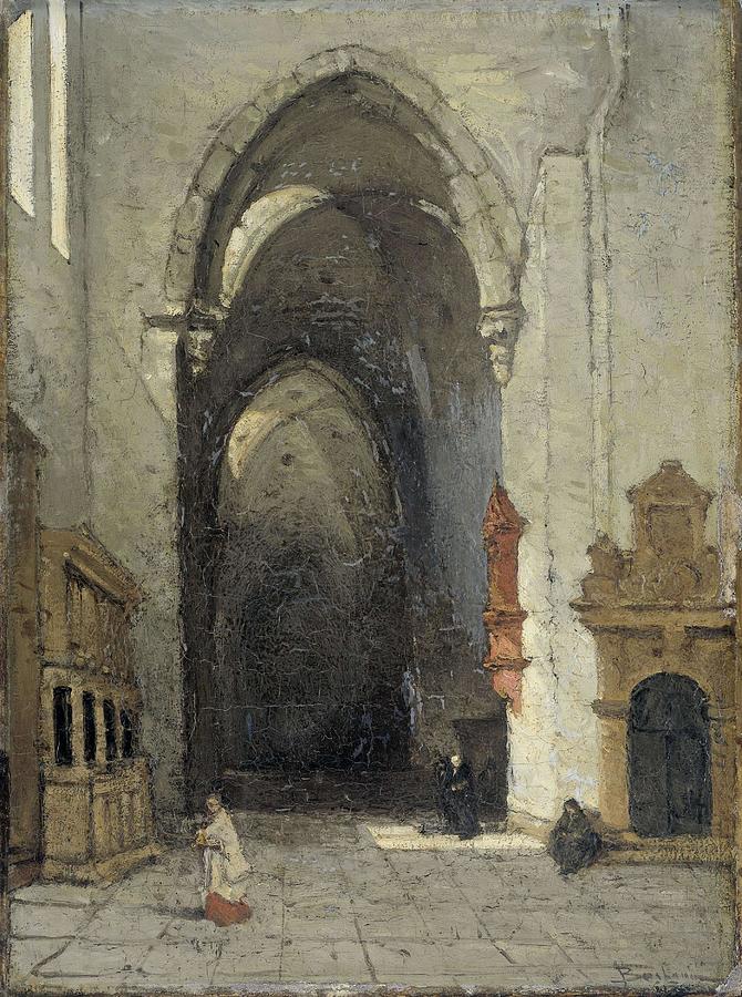 Interior of the Dom in Trier. Painting by Johannes Bosboom