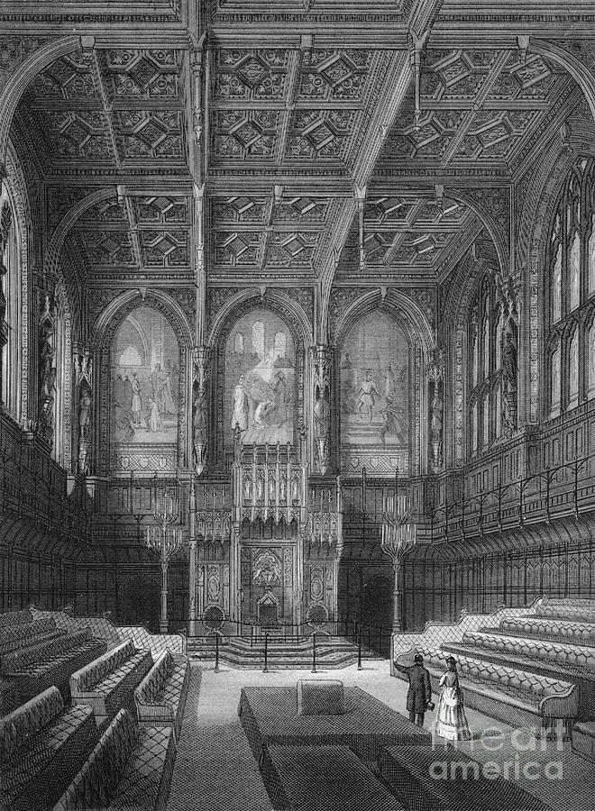 Interior Of The House Of Lords, Palace Drawing by Print Collector