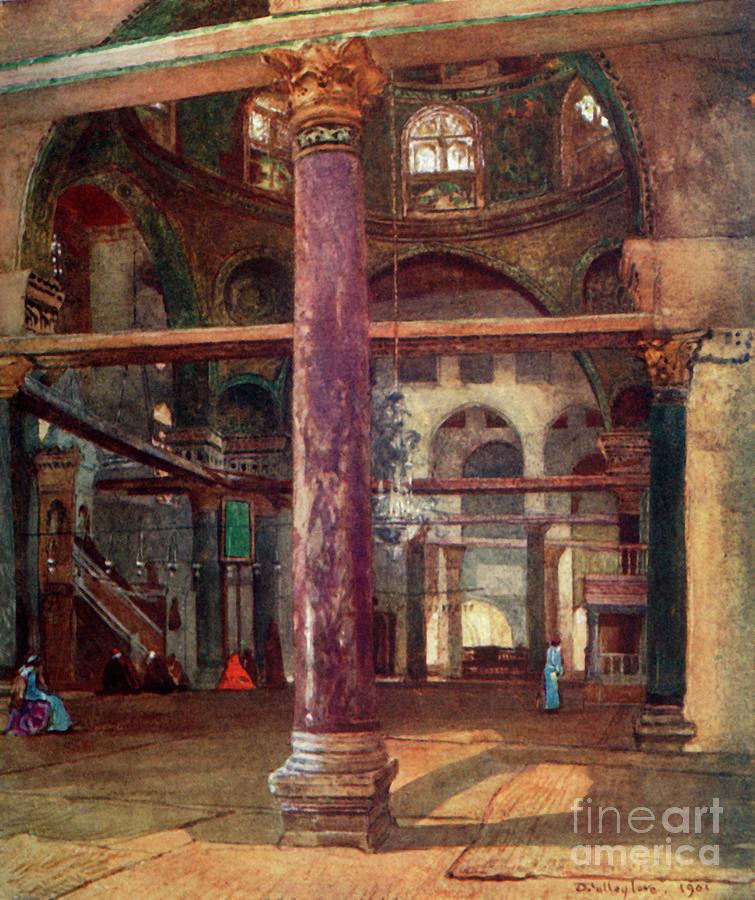 Interior Of The Mosque Of El Aksa Drawing by Print Collector