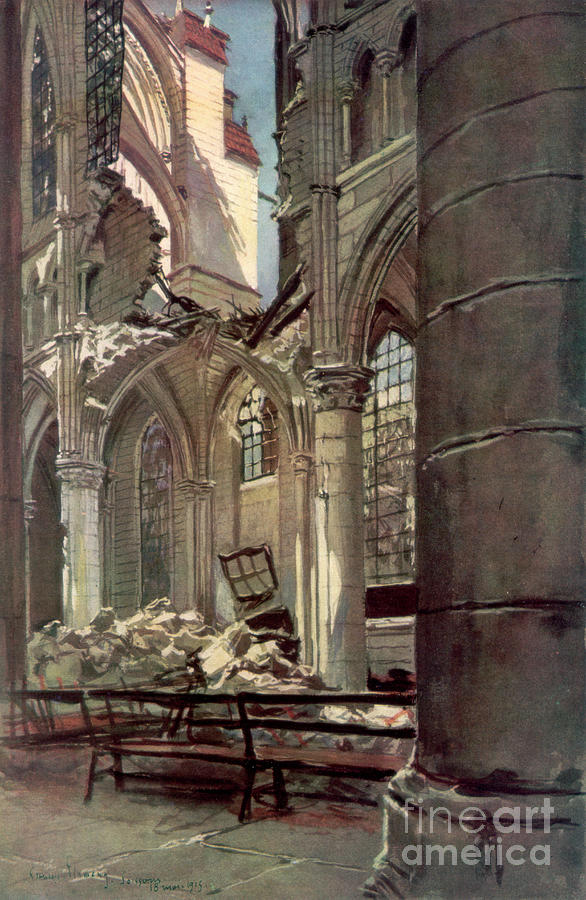 Interior Of The Ruins Of Saint Jean Des Drawing by Print Collector