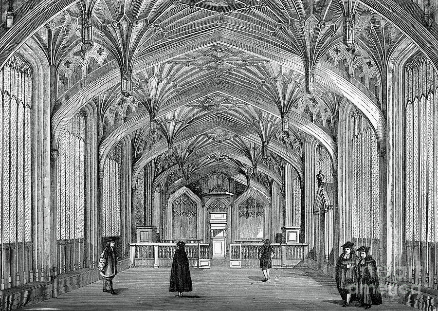 Interior, Oxford University, C18th Drawing by Print Collector