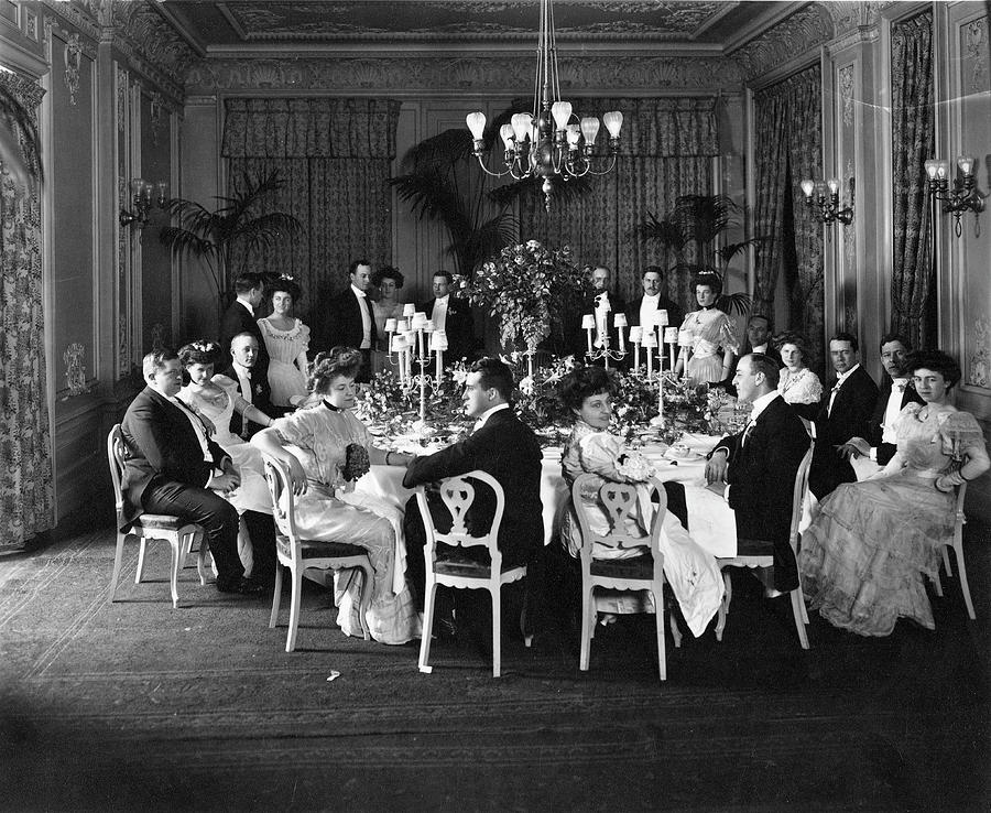 Interior Private Dining Room At Sherrys Photograph by The New York Historical Society