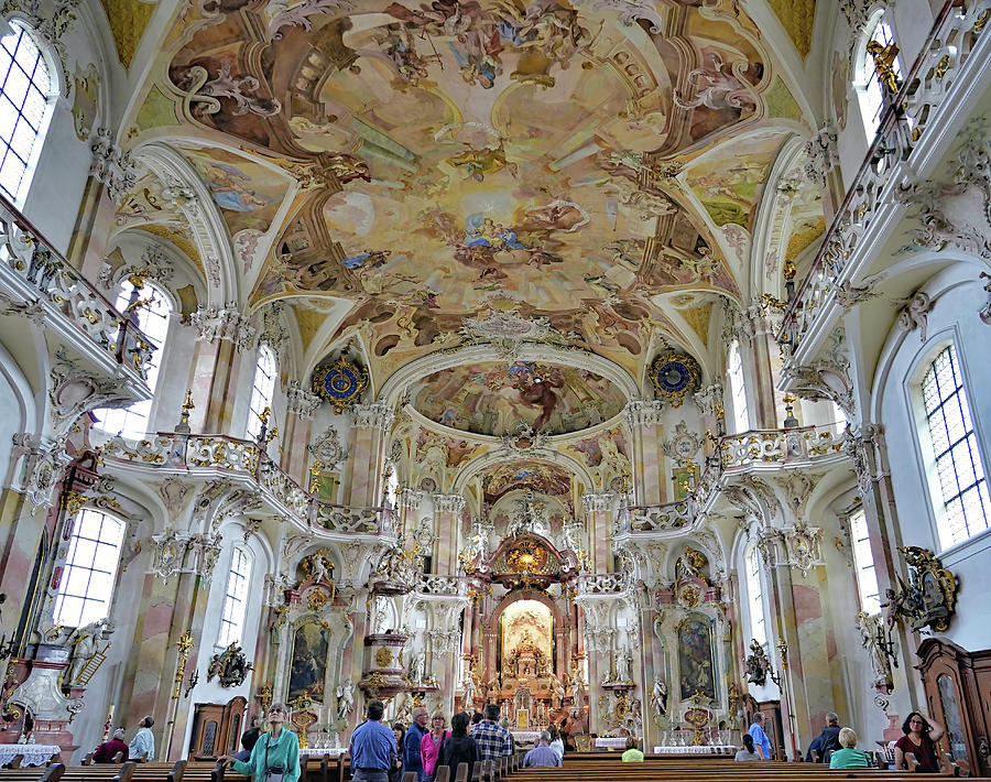 Interior View Of Basilica Birnau On Lake Constance In Germany #1 Photograph by Rick Rosenshein