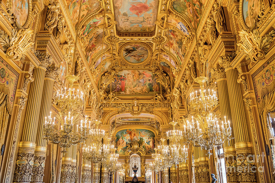 Interior view of the famous Grand Foyer of Palais Garnier Photograph by ...