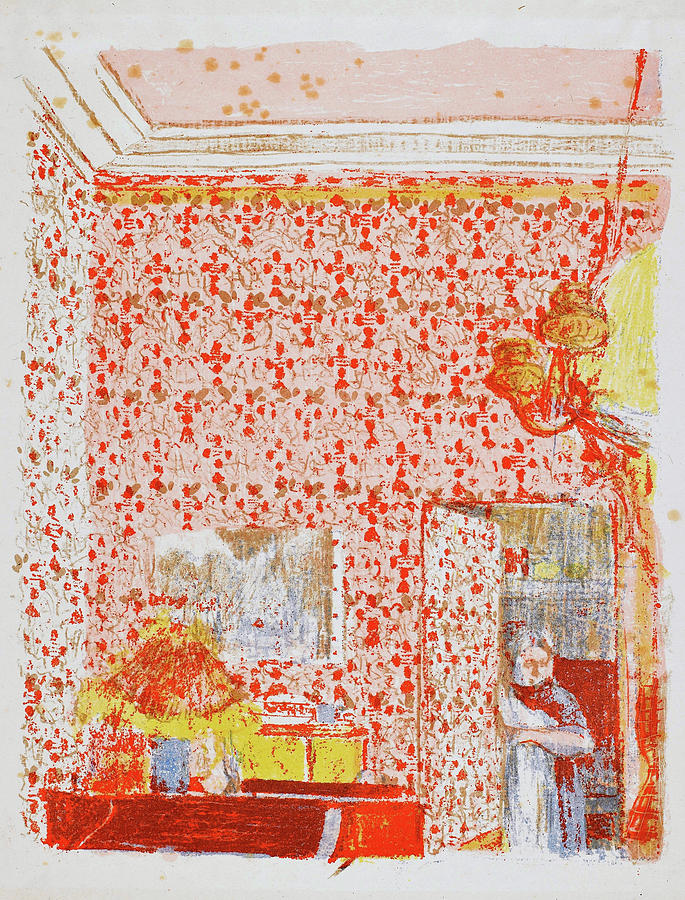 Edouard Vuillard Painting - Interior With Pink Hangings I - Digital Remastered Edition by Edouard Vuillard Edouard Vuillard Painting - Interior With Pink Hangings I - Digital Remastered Edition by Edouard Vuillard