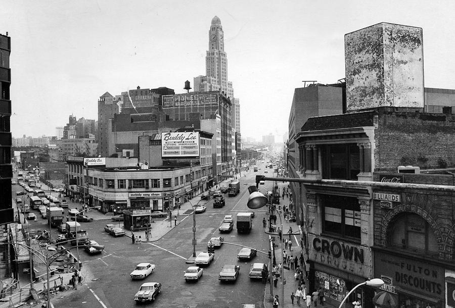 Intersection Of Fulton St. And Flatbush Photograph by New York Daily News Archive