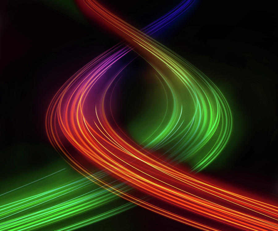 Intertwined Multi Colored Light Trails Photograph by Ikon Images - Fine Art  America