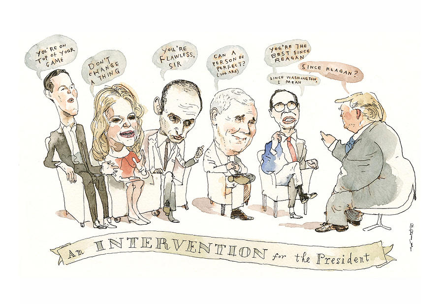 Intervention for the President Painting by Barry Blitt