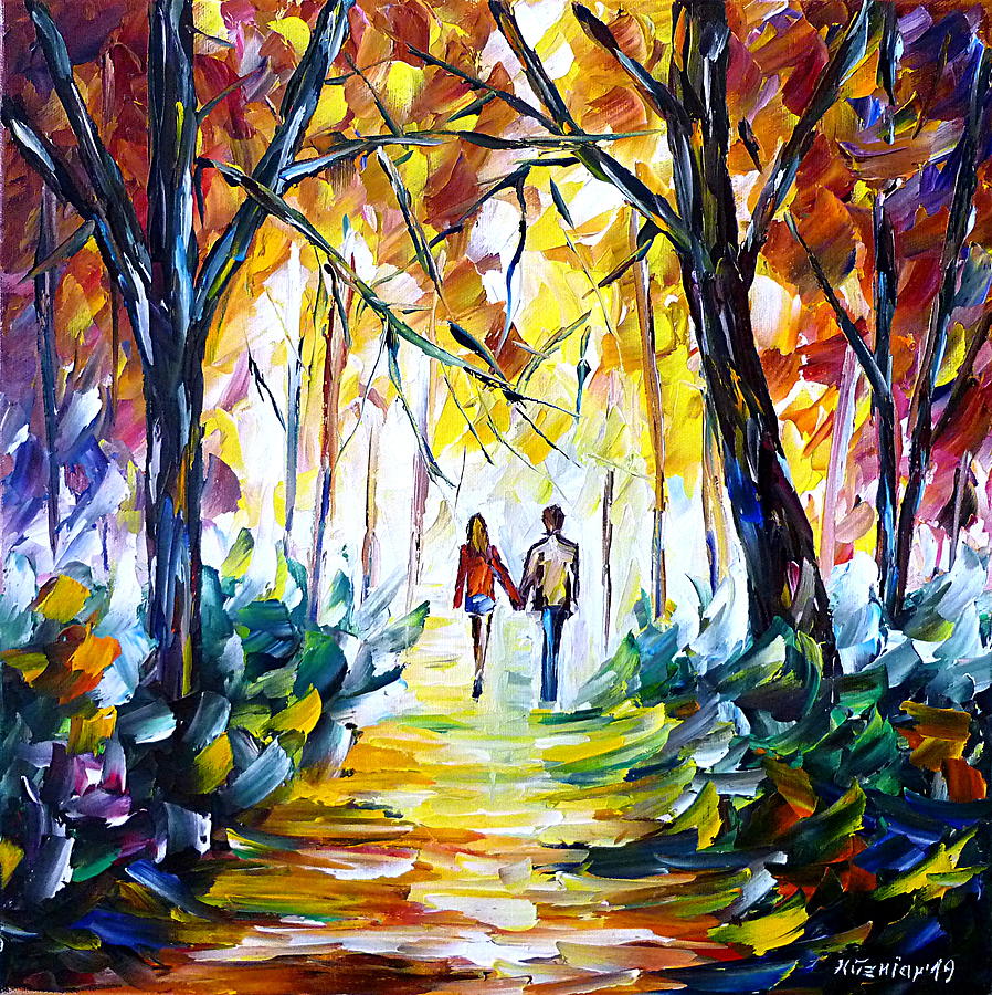 Into The Autumn Painting by Mirek Kuzniar