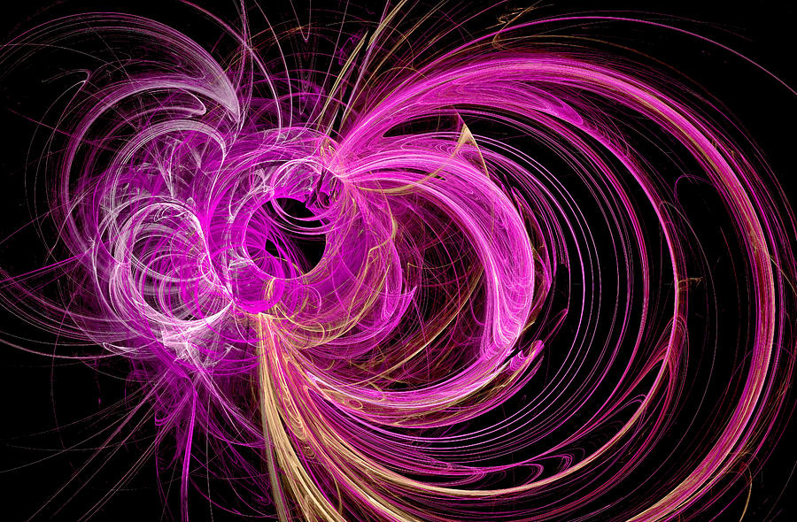 Into The Beyond Abstract Pink Digital Art by Don Northup