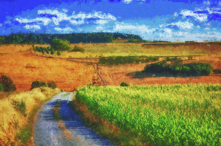 Into the Fields - 06 Painting by AM FineArtPrints