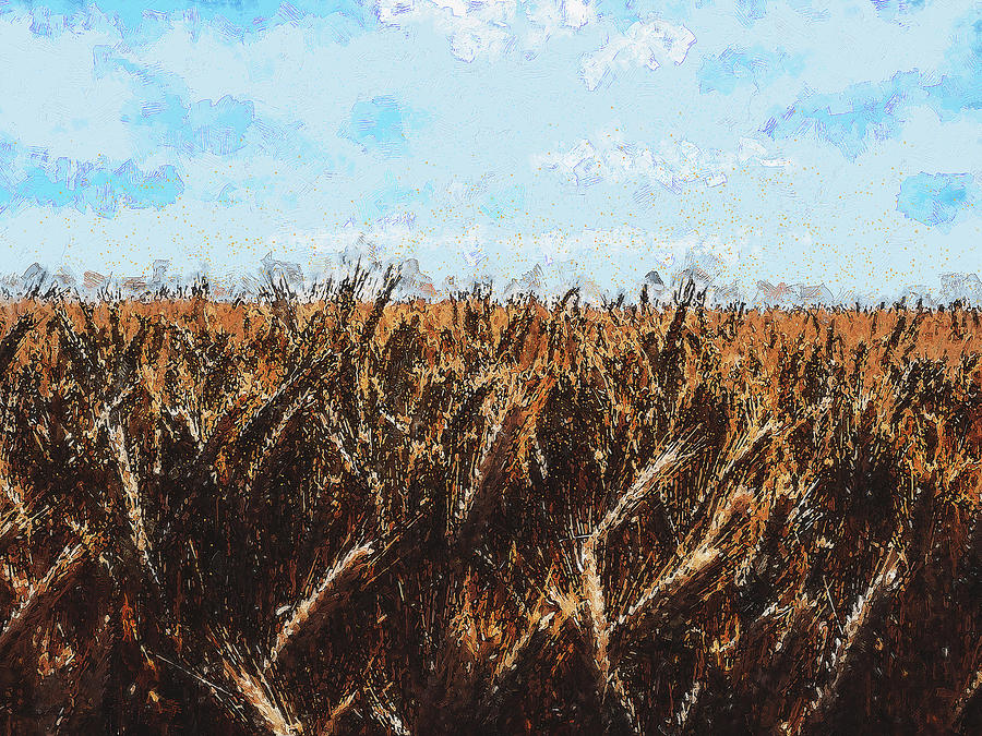 Into the Fields - 14 Painting by AM FineArtPrints