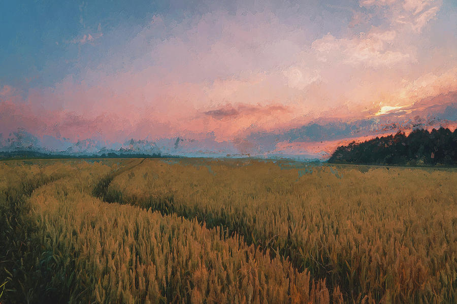 Into the Fields - 17 Painting by AM FineArtPrints