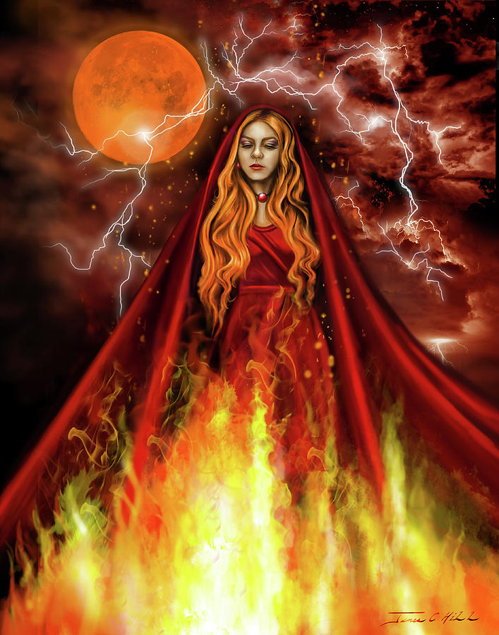 Into the Fire Book Cover  Painting by James Hill