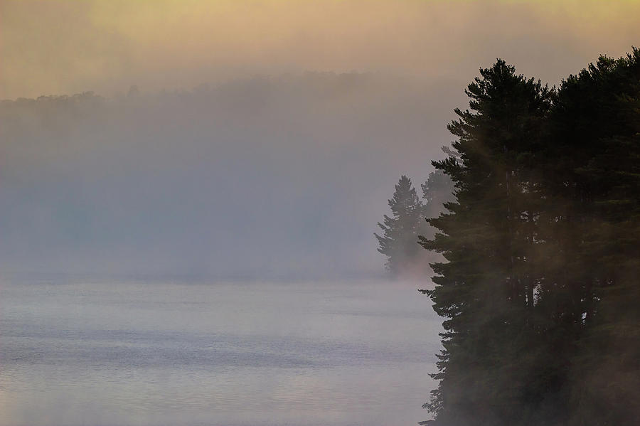 Into the Mist - Sunrise - Wollaston Lake Photograph by Spencer Bush