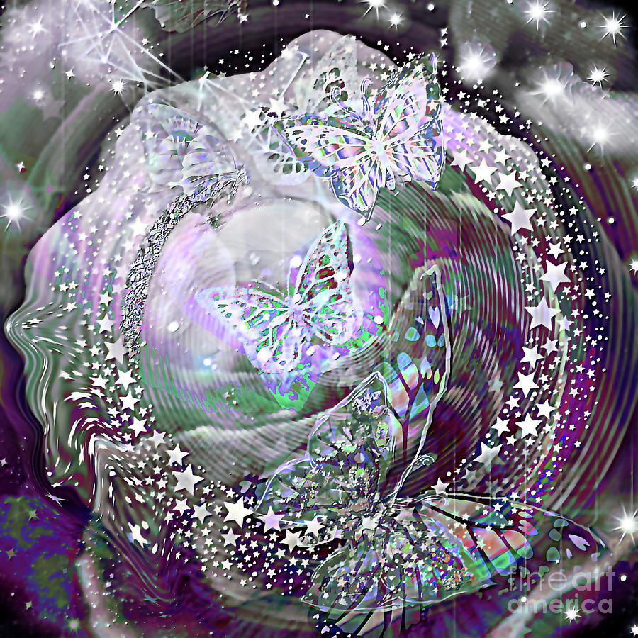 Into The Spirited Cosmos Digital Art by BelleAme Sommers
