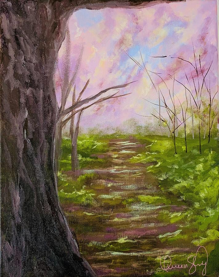 Into The Woods Painting by Queen Gardner