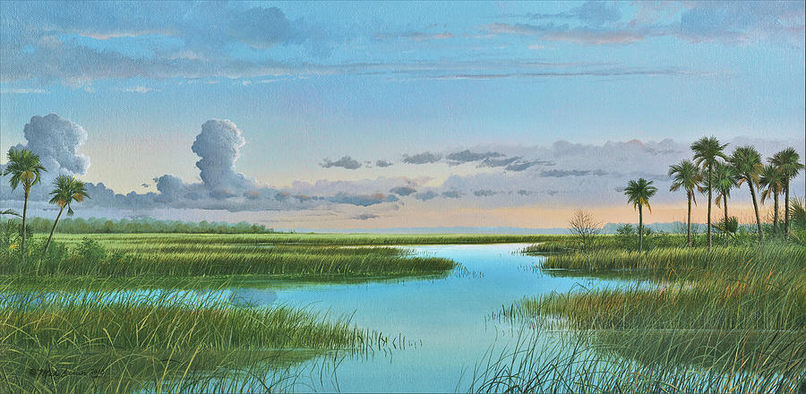 Intracoastal Painting - Intracoastal Sunset by Mike Brown