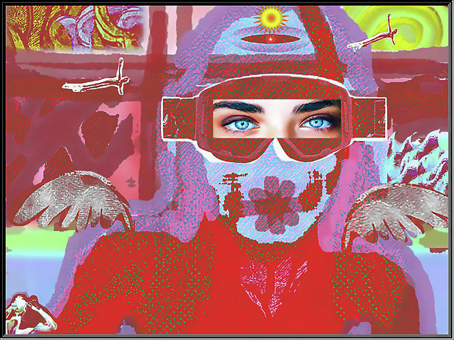 Introspection Red Digital Art by Alexandra Vusir