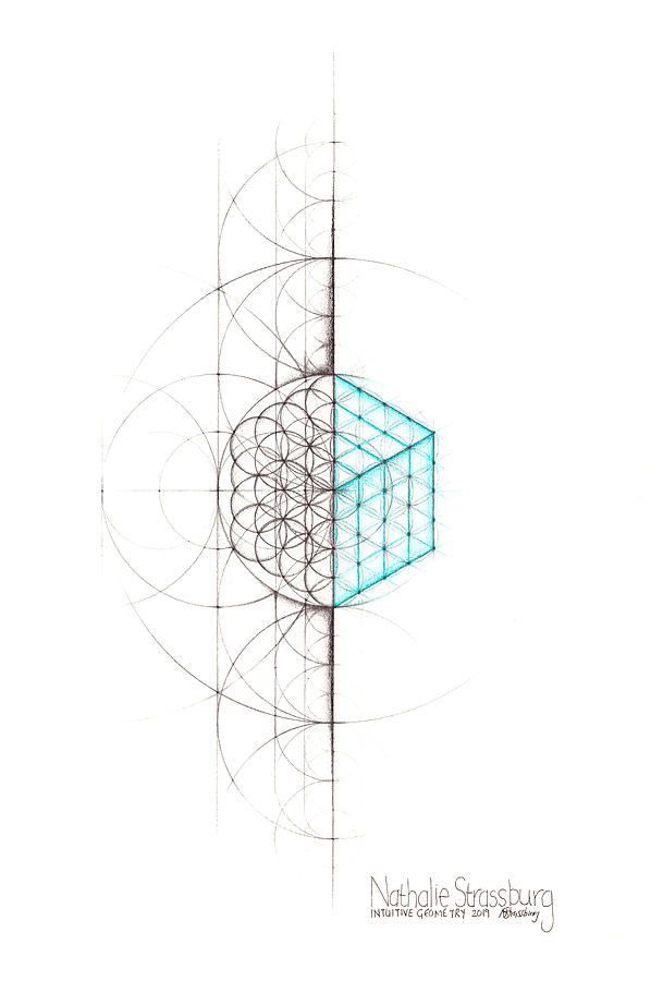 Intuitive Geometry Cube Drawing by Nathalie Strassburg