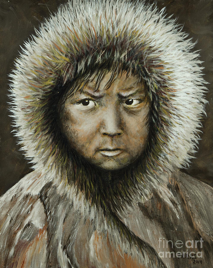 Inuit boy Painting by Bob Parks - Fine Art America