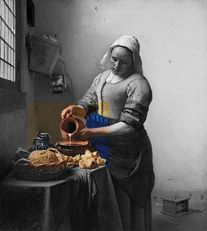 Inv Blend 8 Vermeer Digital Art by David Bridburg
