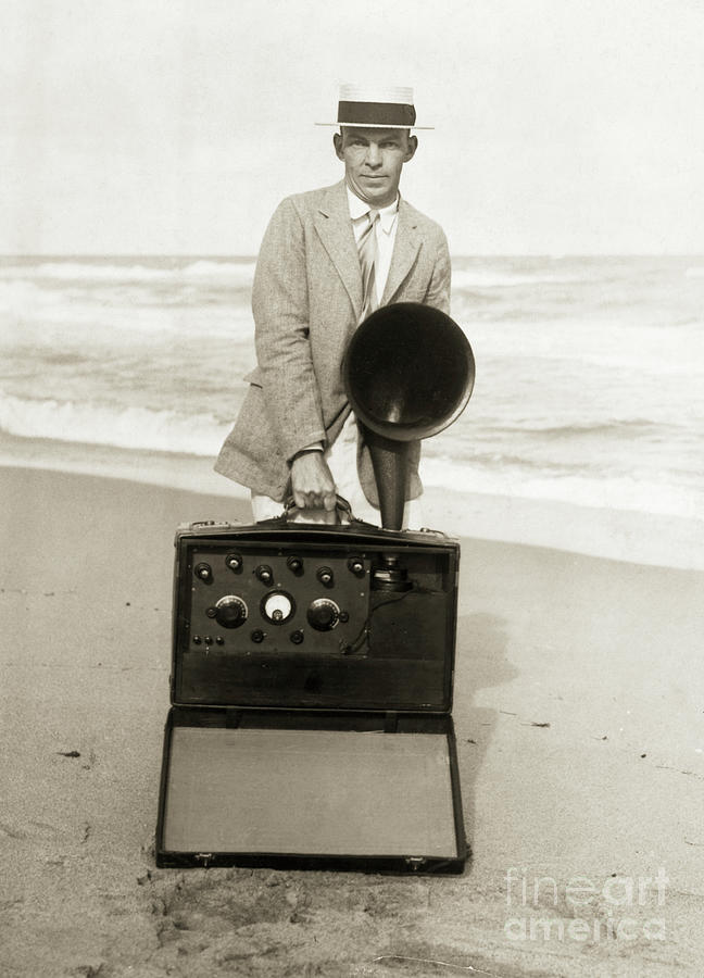 Inventor Edwin H. Armstrong On Beach Photograph by Bettmann