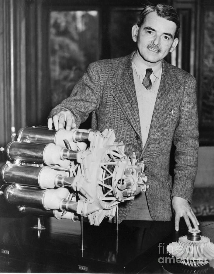 Inventor Frank Whittle Displaying Photograph by Bettmann