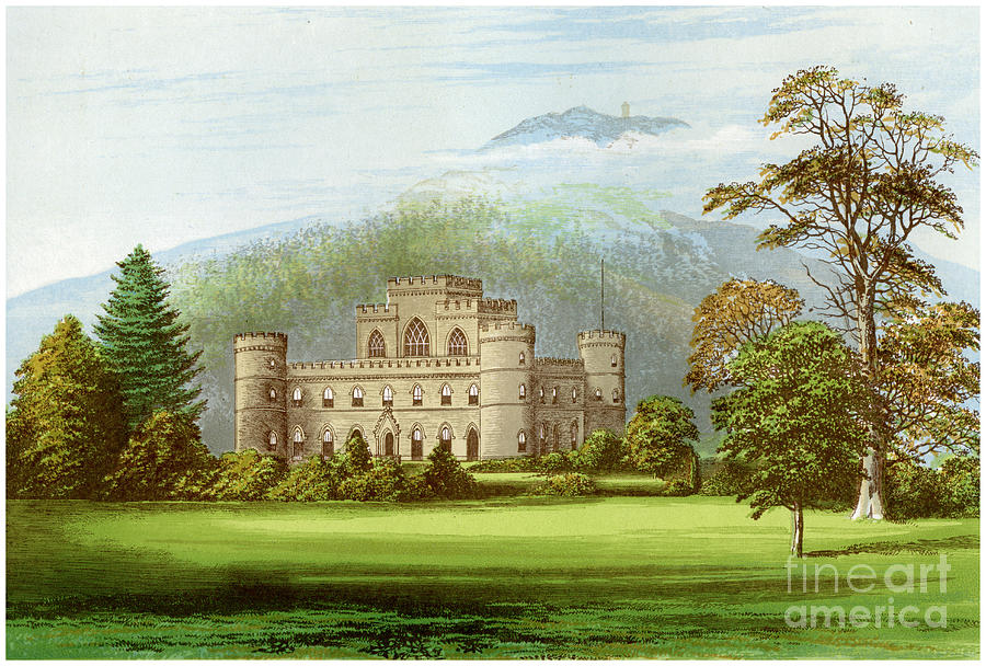 Antique print 'Inverary Castle’ 18th century