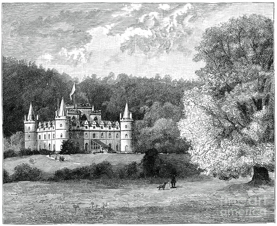Inverary Castle, Western Scotland Drawing by Print Collector