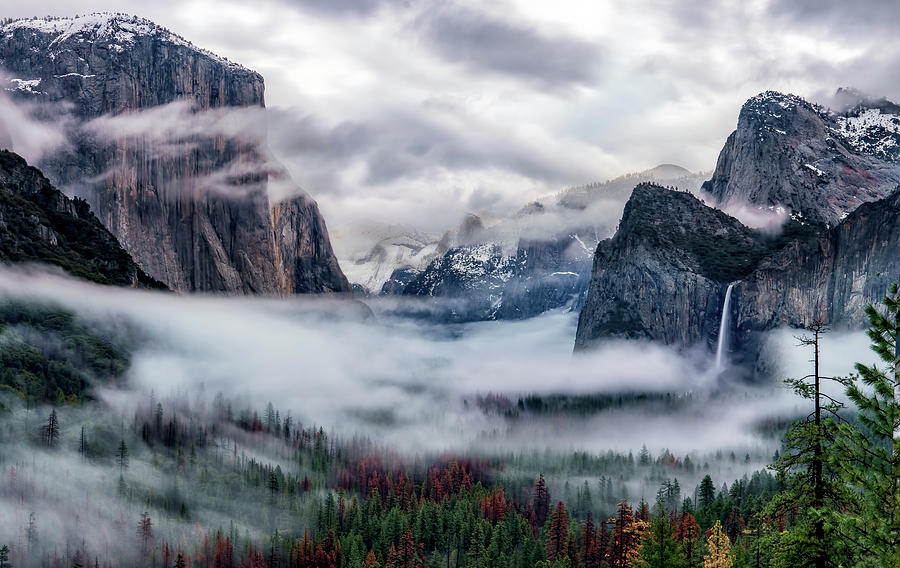 Inversion at Tunnel View Photograph by David Soldano