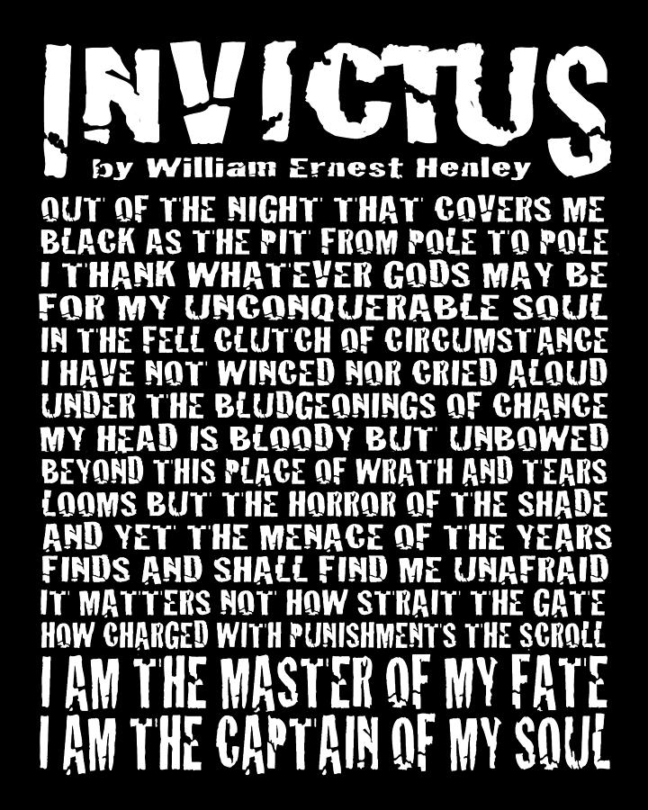 Invictus - Grunge Style Digital Art by Ginny Gaura