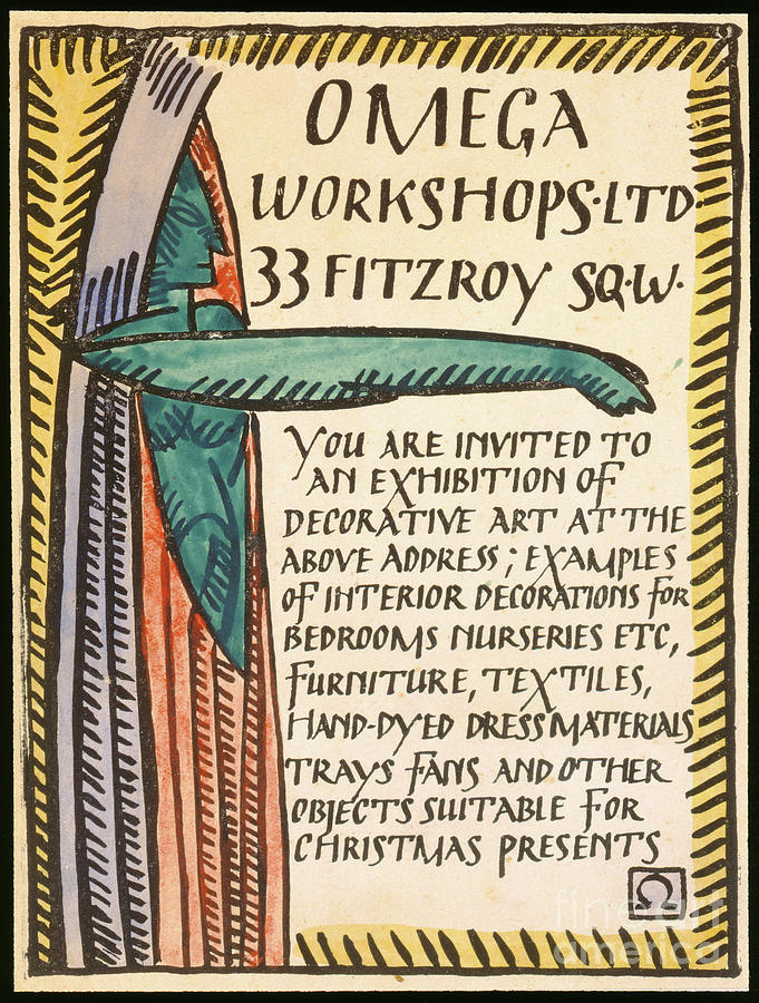 Invitation For The Omega Workshop Painting by Roger Eliot Fry