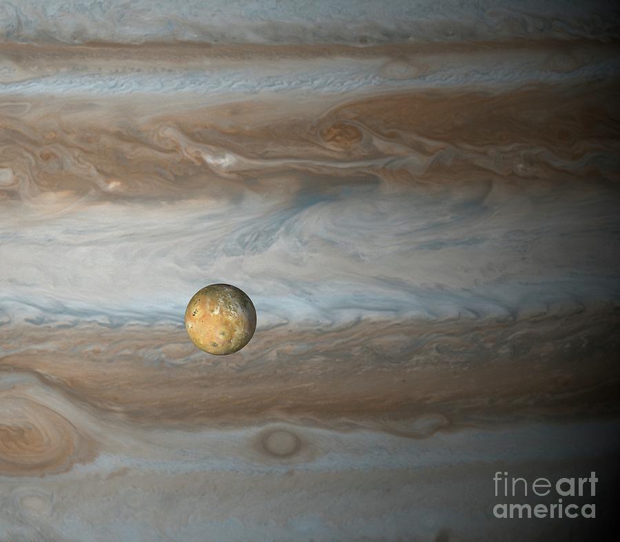 Io And Jupiter Photograph by Carlos Clarivan/science Photo Library