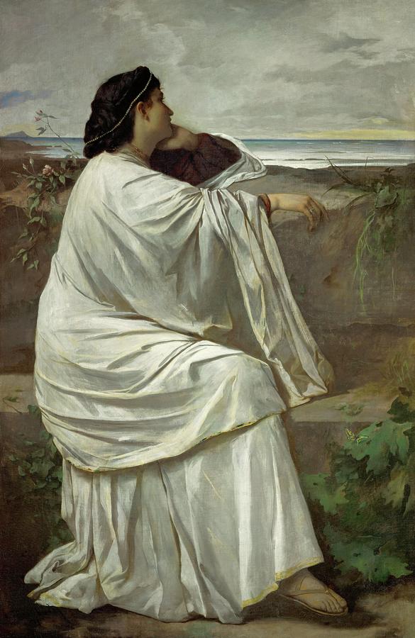 Iphigenia, Feuerbachs favourite Roman model andquot, Nanaandquot,. Oil on canvas -1871-. Painting by Anselm Feuerbach
