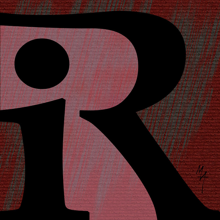 IR or RI Monogram Digital Art by Attila Meszlenyi