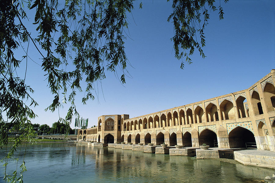 Iran, Isfahan, Khaju Bridge Photograph by Thomas Schmitt