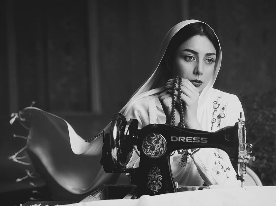 Black And White Photograph - Iranian Women by Ali Ghafouri