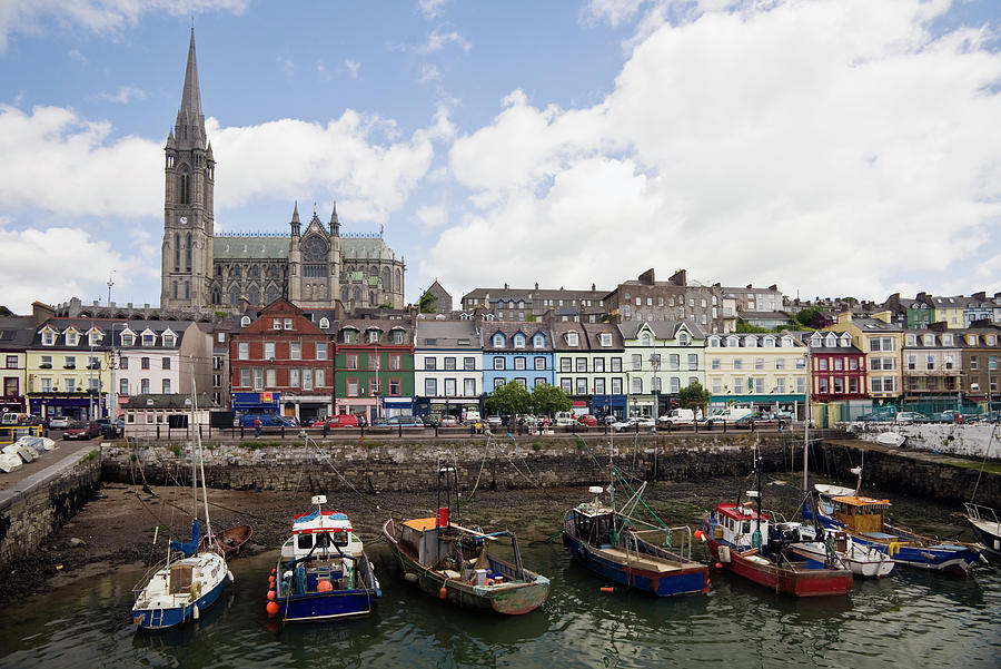 Ireland Cobh Harbor And Cathedral By Alantobey