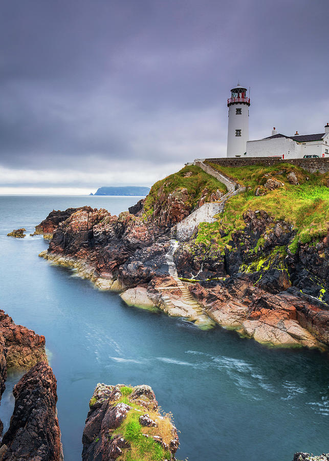 Ireland, Donegal, Atlantic Ocean, Wild Atlantic Way, Fanad Head Lighthouse Digital Art by Luigi Vaccarella