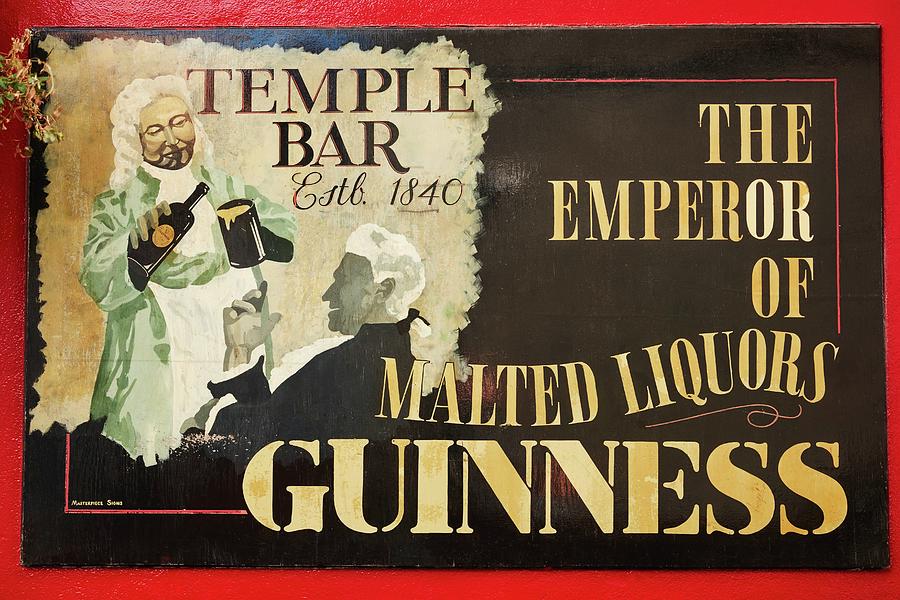 Ireland, Dublin, Guinness Sign In Temple Bar Digital Art by Richard Taylor