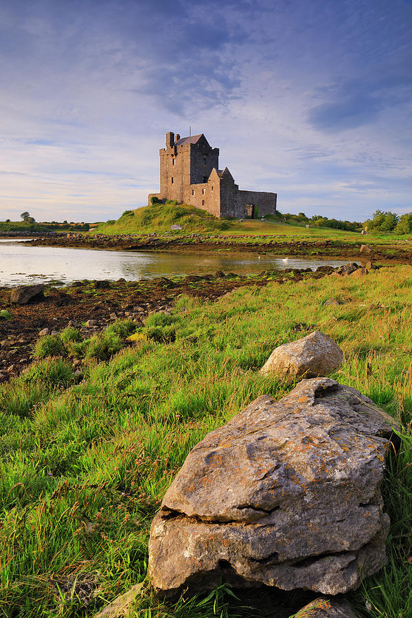 Ireland, Galway, Kinvara, Atlantic Ocean, Wild Atlantic Way, Dunguaire Castle Digital Art by Riccardo Spila