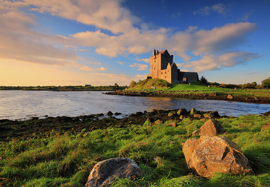 Ireland, Galway, Kinvara, Wild Atlantic Way, Dunguaire Castle Digital Art by Riccardo Spila
