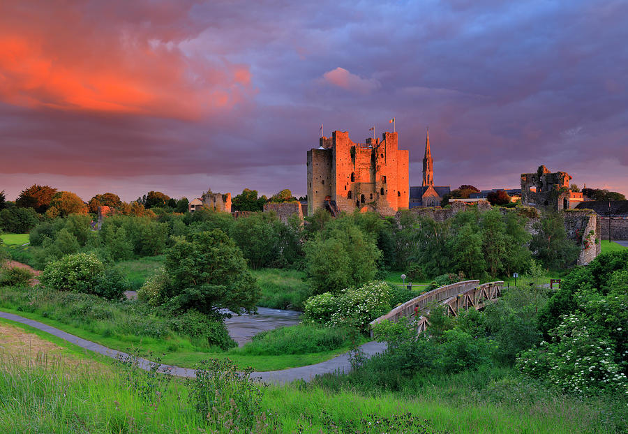Ireland, Meath, 12th Century Trim Castle In Late Afternoon Light, One
