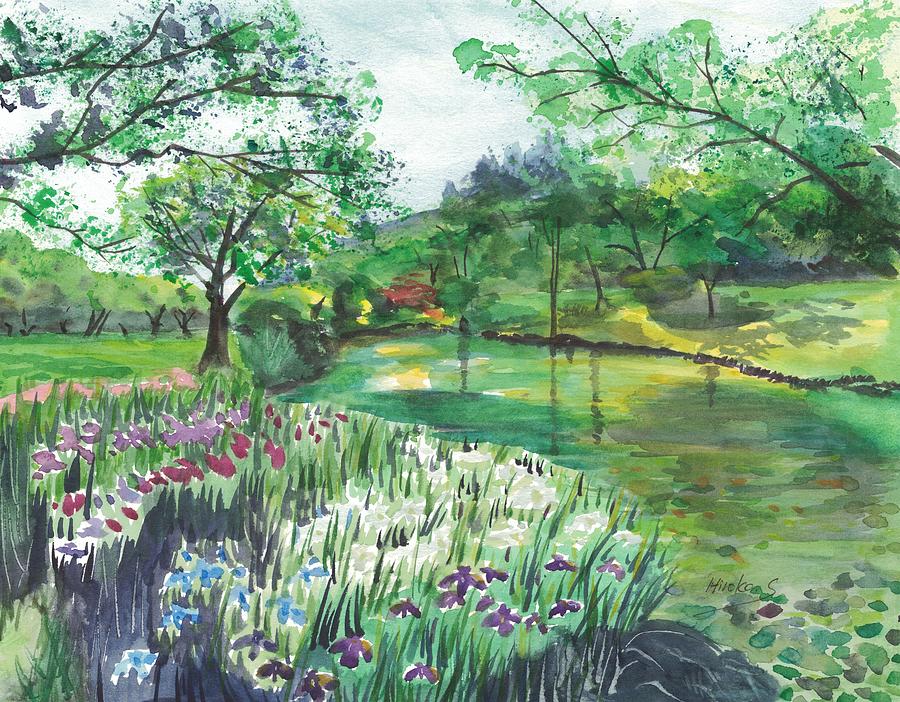 Iris Garden Painting by Hiroko Stumpf