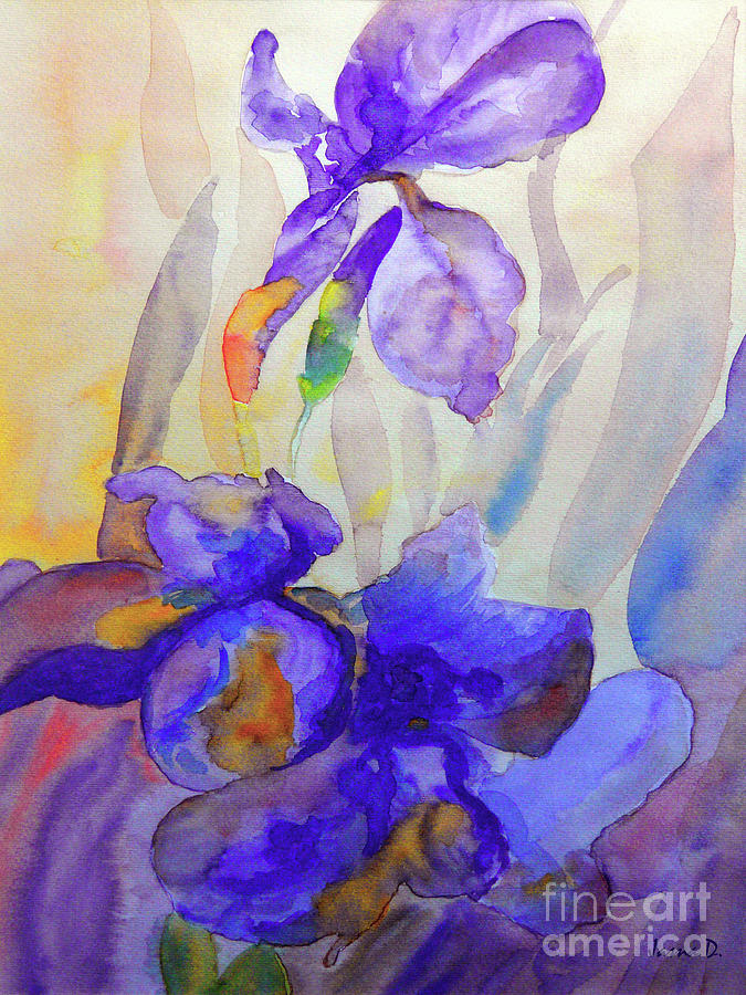 Iris Painting by Jasna Dragun